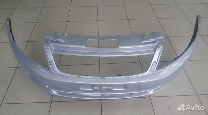 Бампер лада гранта серебристый