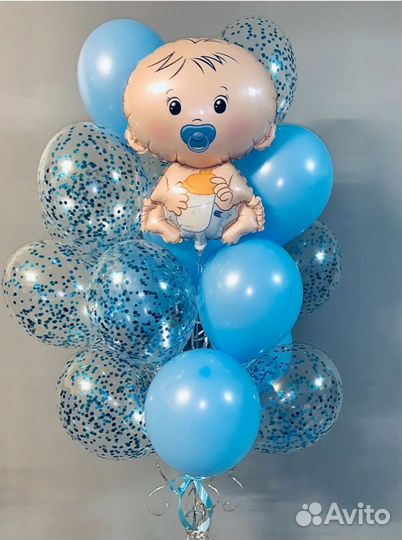 Гелиевые шары на выписку из роддома доставка