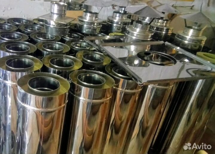 Дымоходные трубы, котёл для бани