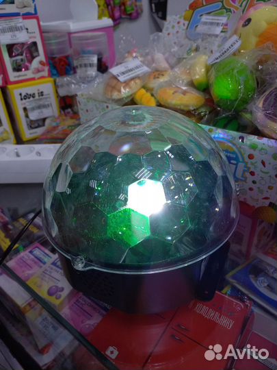 Дискошар с колонкой 9 светодиодов