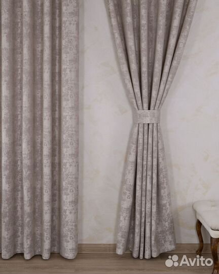 Портьеры мрамор Зарина Розовый жемчуг шторы
