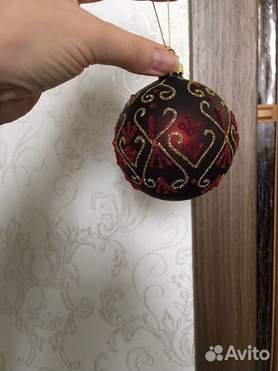 Стеклянные елочные игрушки новые