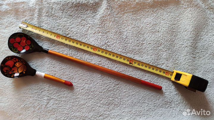 Ложки сувенирные Хохлома, набор 2 шт., деревянные