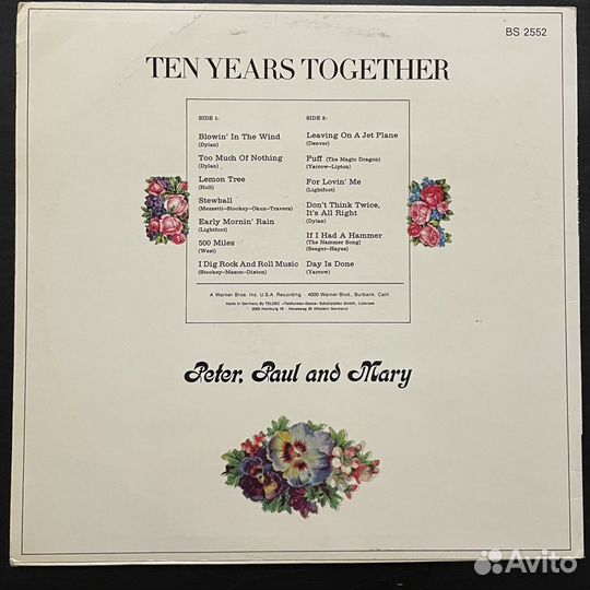 The best of Peter, Paul and Mary - Ten years Toget