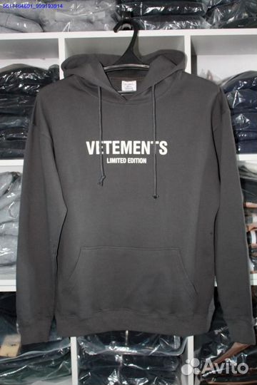 Худи Vetements oversize серый цвет (Арт.60841)