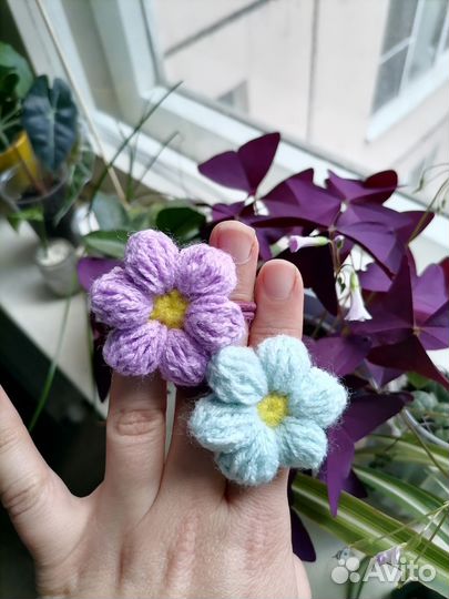 Вязаные цветы