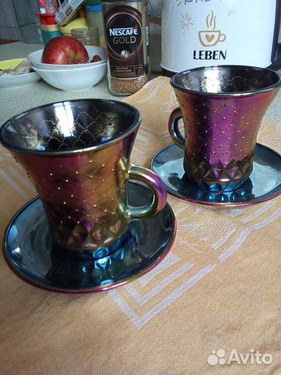 Тарелка для 2-ых блюд,десертов.Чашки с блюдцами