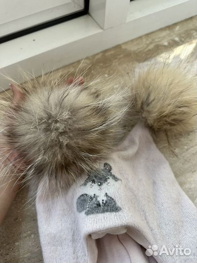 Шапка шлем для девочки зима 48-50