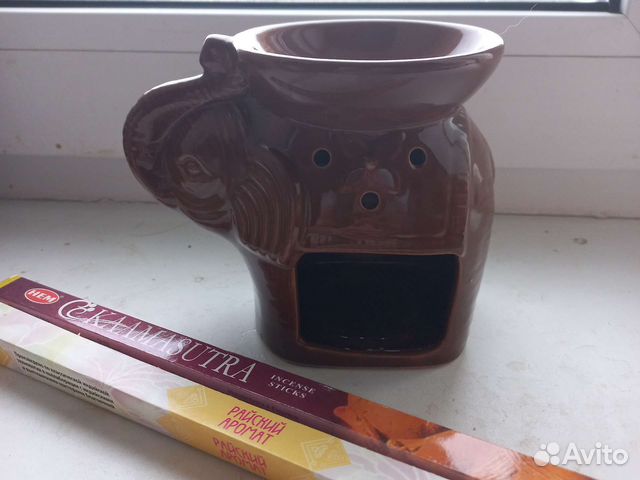 Аромалампа Слон и 2 упаковки ароматических палочек