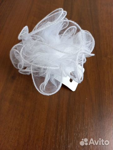 Резинка бант белый для девочки