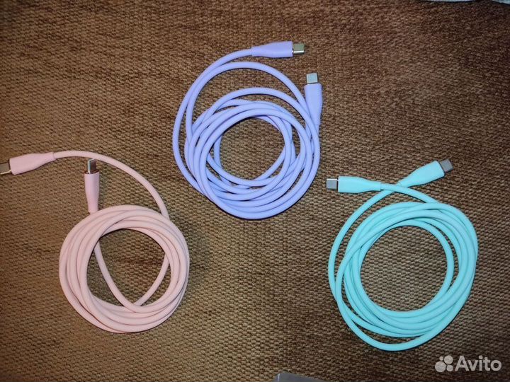 Кабель type-c/type-c силиконовый 2м 3A/60w