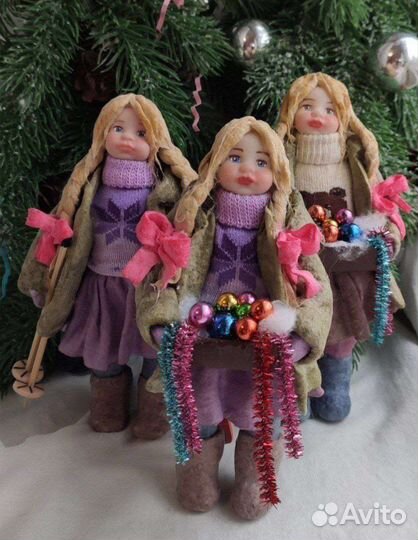 Ватная игрушка на ёлку