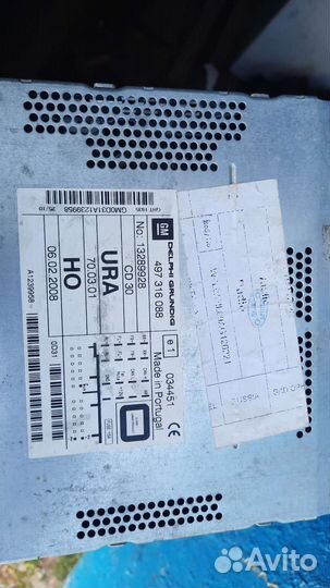 Штатная магнитола на opel астра h