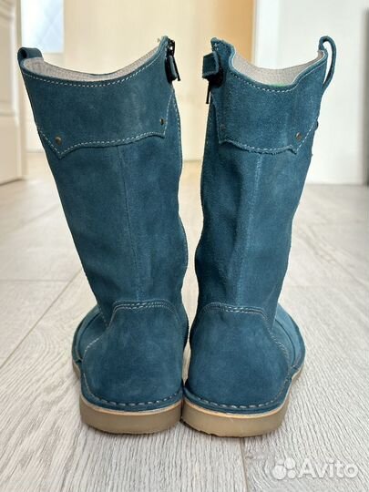 Сапоги женские натуральная замша демисезонные