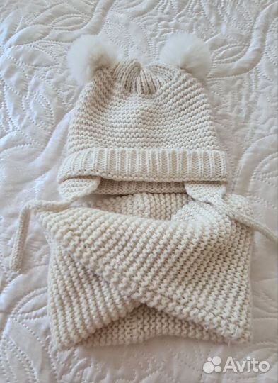 Комплект шапка и снуд