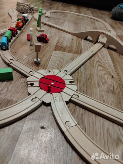 Деревянная железная дорога икеа+другие