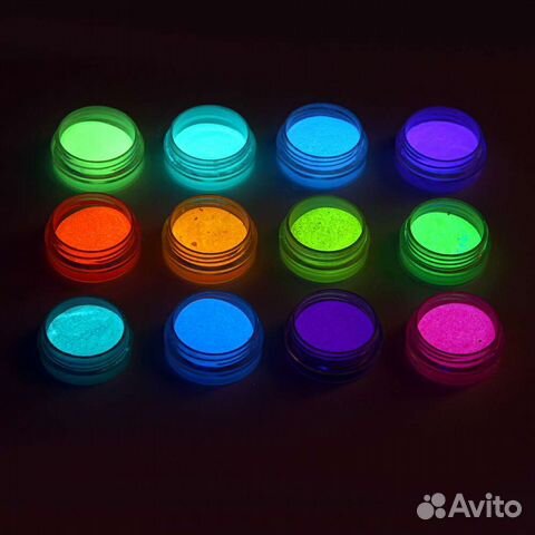 Набор Светящихся в темноте Люминофоров. 12 цветов