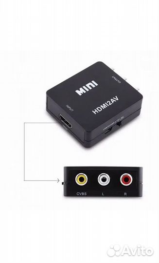 Адаптер переходник конвертер hdmi- RCA