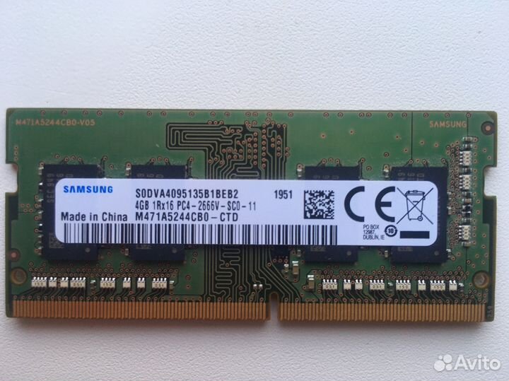 Оперативная память Samsung - DDR4 для ноутбука