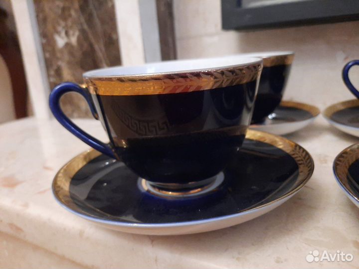 Чайная пара (лфз, кобальт)