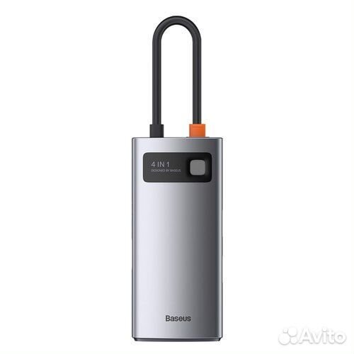 Хаб Baseus Metal Gleam Series 4-in-1 cahub-CY0G