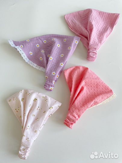 Косынка для девочки, хлопковая, муслиновая