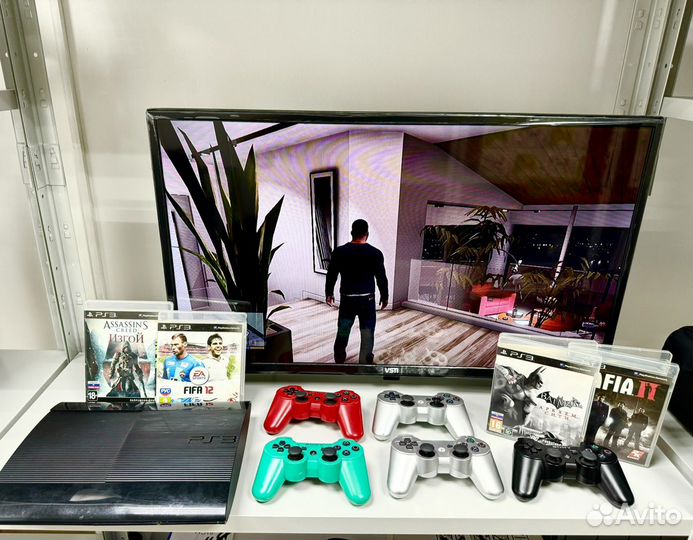 Sony playstation 3 super slim 500 gb + 450 игр