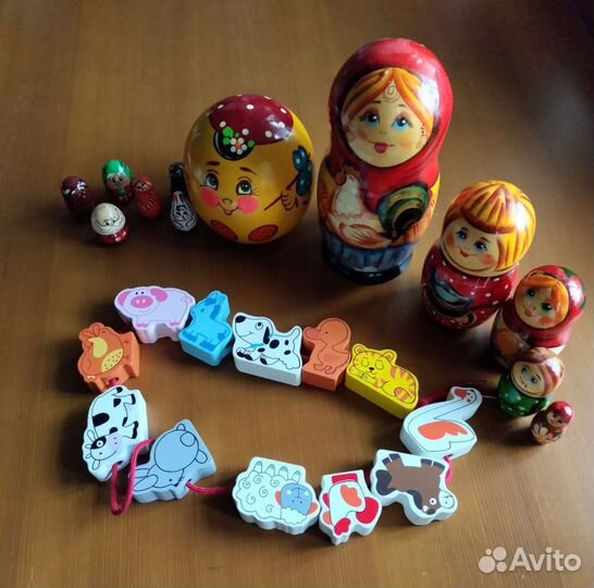 Развивающие деревянные игрушки для малышей