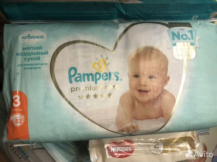 Памперсы трусики pampers premium care 1,2,3,4,5,6