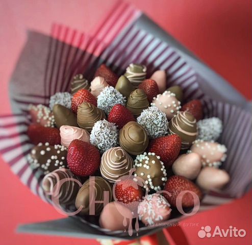 Букет из клубники в шоколаде