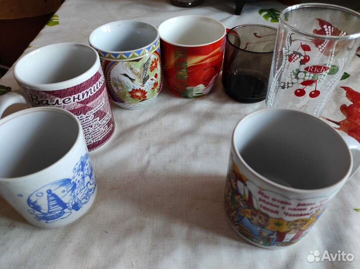 Кружки, стаканы хрусталь, стопки, разное