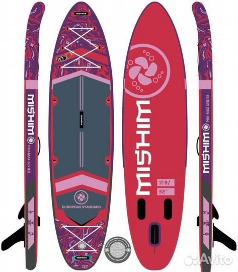 SUP (сап) Доска mishimo PRO-MAX Viva Magenta 10.6’