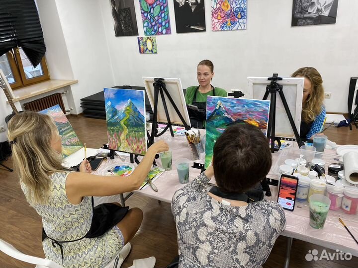 Мастер-класс по живописи акрилом на холсте