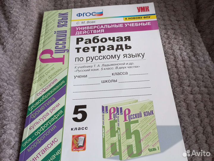 Рабочая тетрадь по русскому Ладыженская 5 класс
