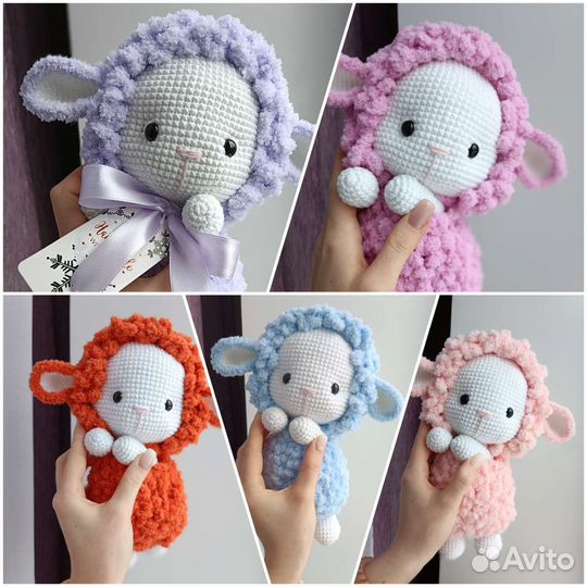 Вязаная овечка на заказ. Ручная работа. Амигуруми