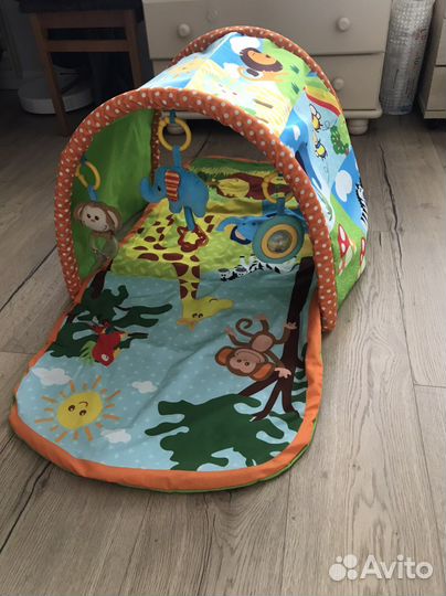 Развивающий коврик-туннель 2в1