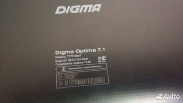 Продам Планшет digma optima 7.1