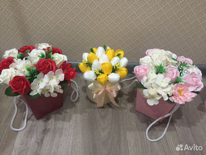 Букеты из мыльных роз ко дню воспитателя