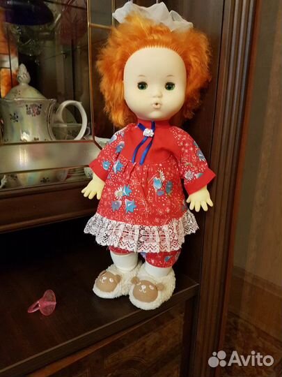 Кукла СССР Даша с соской Ф-ка 8 марта 43см