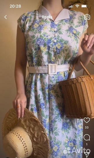 Платье винтаж хлопок