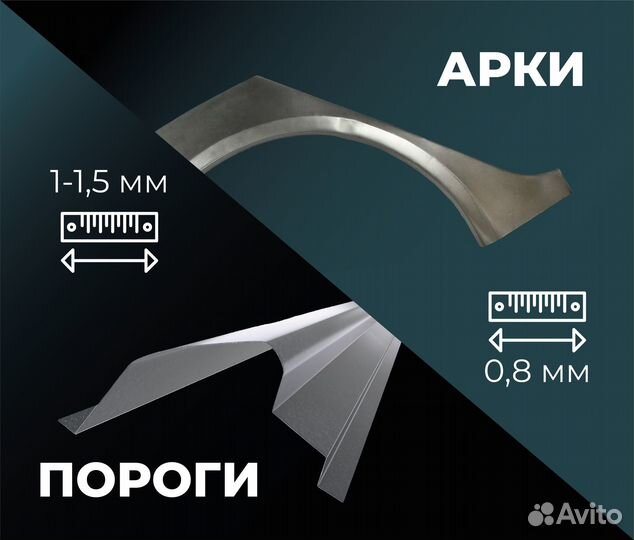 Пороги и арки Hyundai Sonata 4 EF Тагаз Лиски