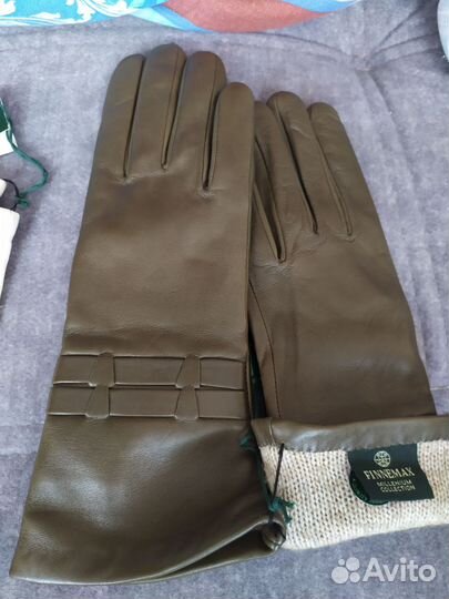 Перчатки женские кожаные новые