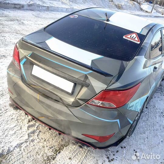 Лип спойлер на багажник HS-1 для Hyundai Solaris