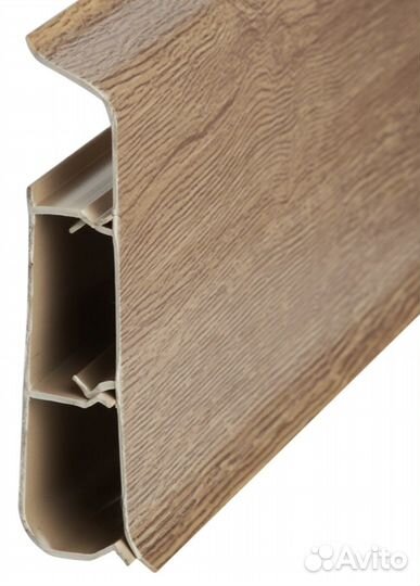 Плинтус пвх напольный 80 мм дуб рустик 2200 мм
