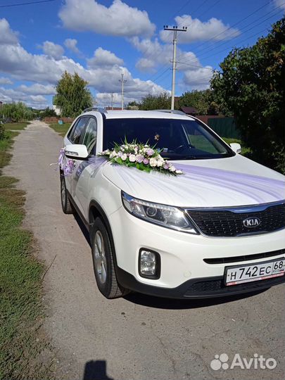 Свадебные украшения на машину. Аренда