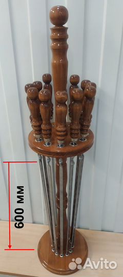 Набор шампуров подарочный дерево 6,10 шампуров