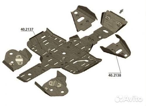 Защита рычагов Kawasaki Brute Force 650 / 750 12+