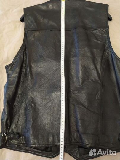 Жилетка мужская кожаная 50-52 размер
