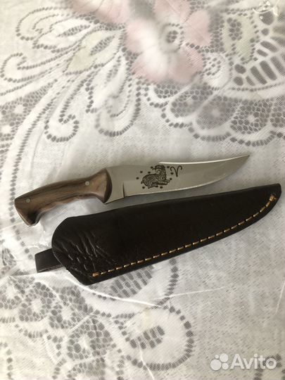 Нож сувенирный овен кожаный чехол Дагестан