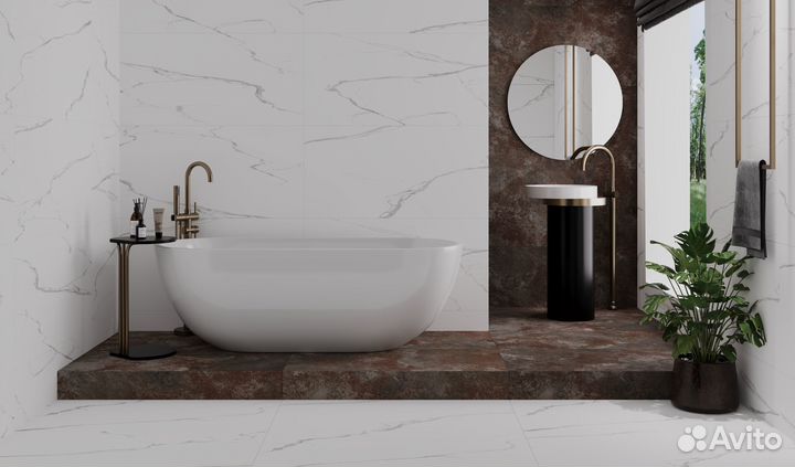 Керамогранит сатин мрамор